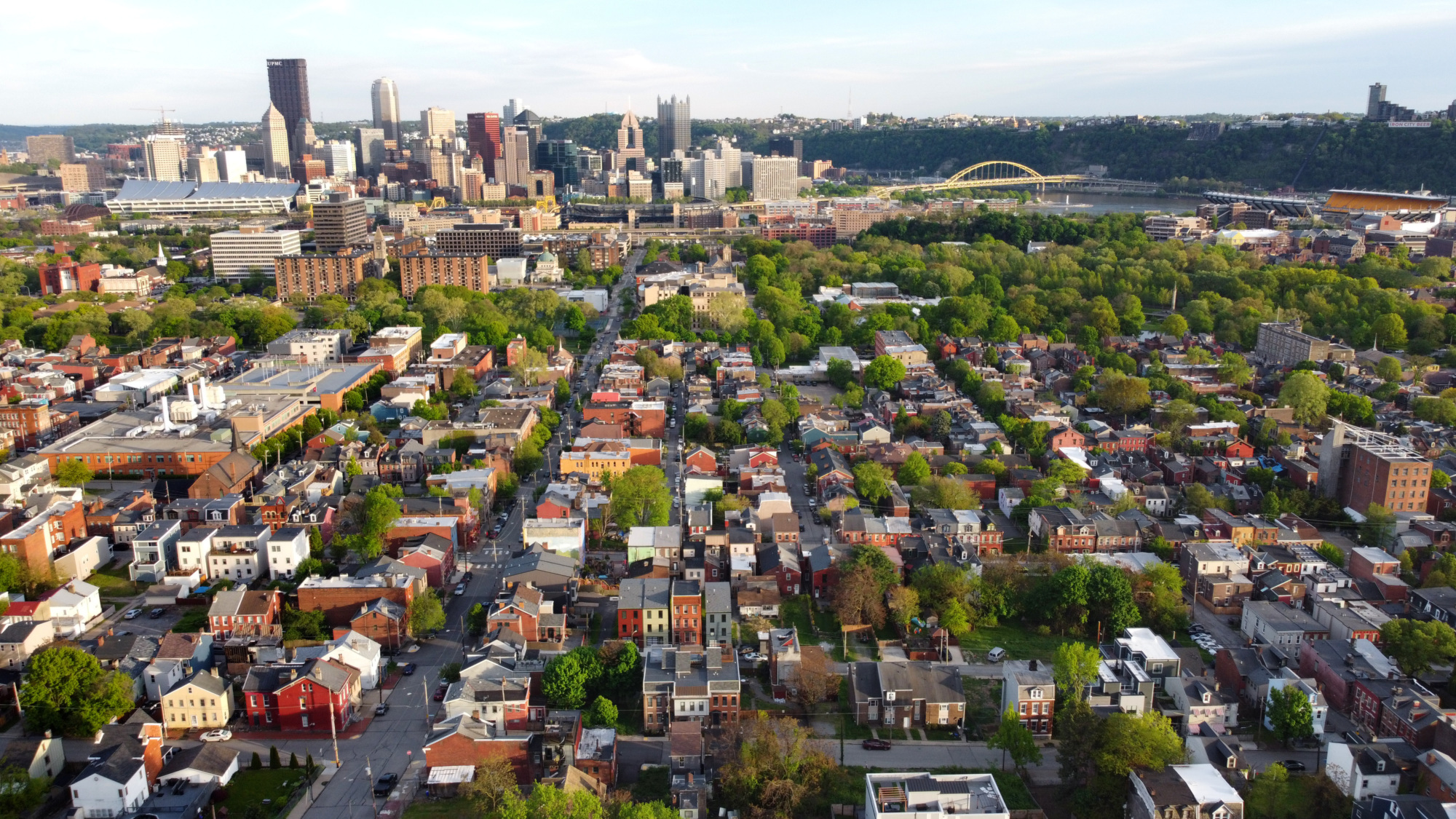 arial view of city